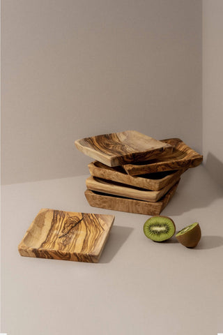 Natural Olive Wood Condiment Bowl | Gharyan