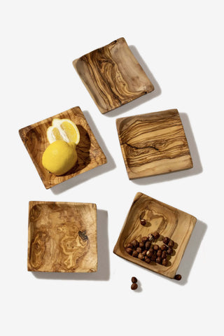 Natural Olive Wood Condiment Bowl | Gharyan