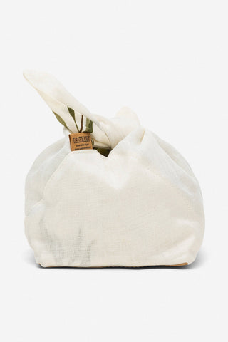 Italian Linen Bread Bag With Olivia Leaf Pattern | Uashmama